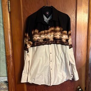 Western snap button down shirt